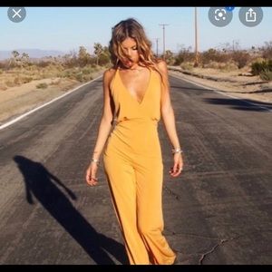 Rat and Boa mustard yellow jumpsuit